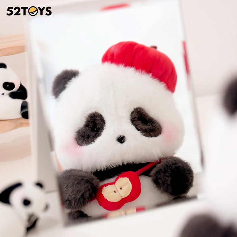 52TOYS Panda-Rollen-Plüschtier, Panda-Geschenk für Panda-Fans, süße Figuren, Sammlerspielzeug, Höhe: ca. 15 cm ~ 23 cm