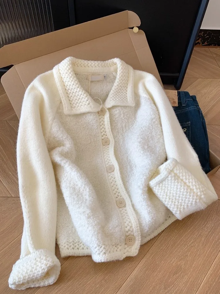 

Women's Knitted Open Cardigan Hollow out Soft Casual Loose Fit Autumn Winter Faion Slimming Top Commute Sle Long Sve