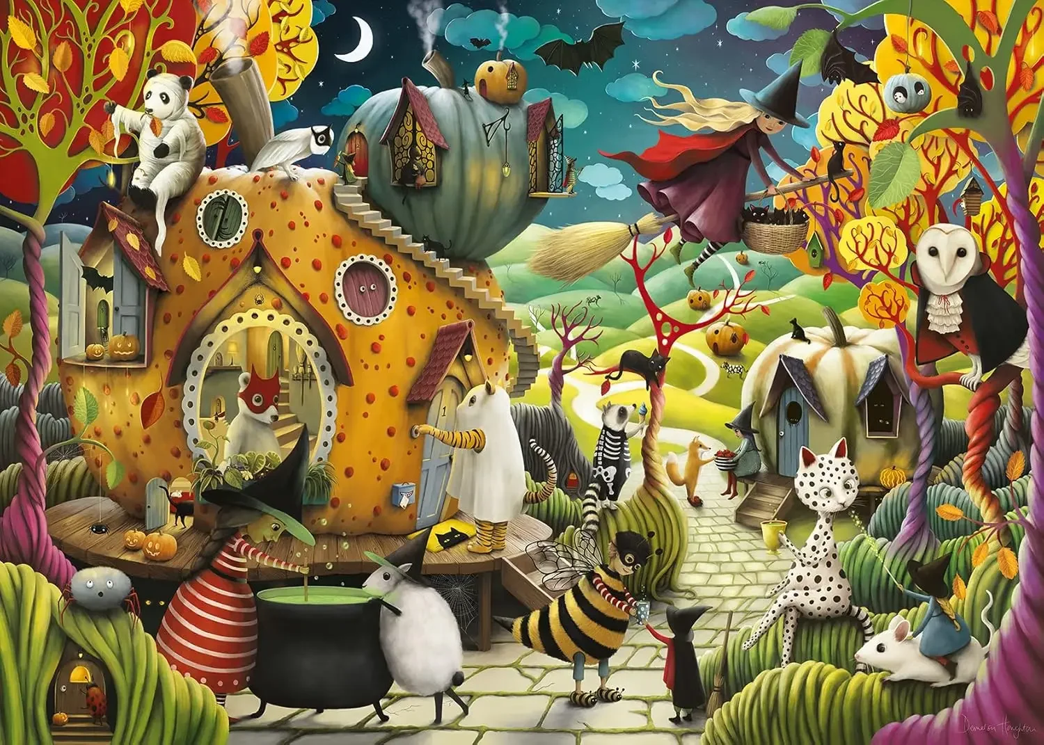 

Jigsaw Puzzles for Adults 1314/520/120pcs Happy Halloween Wooden Puzzles for Gameroom Bedroom Home Decor Birthday Party Gift