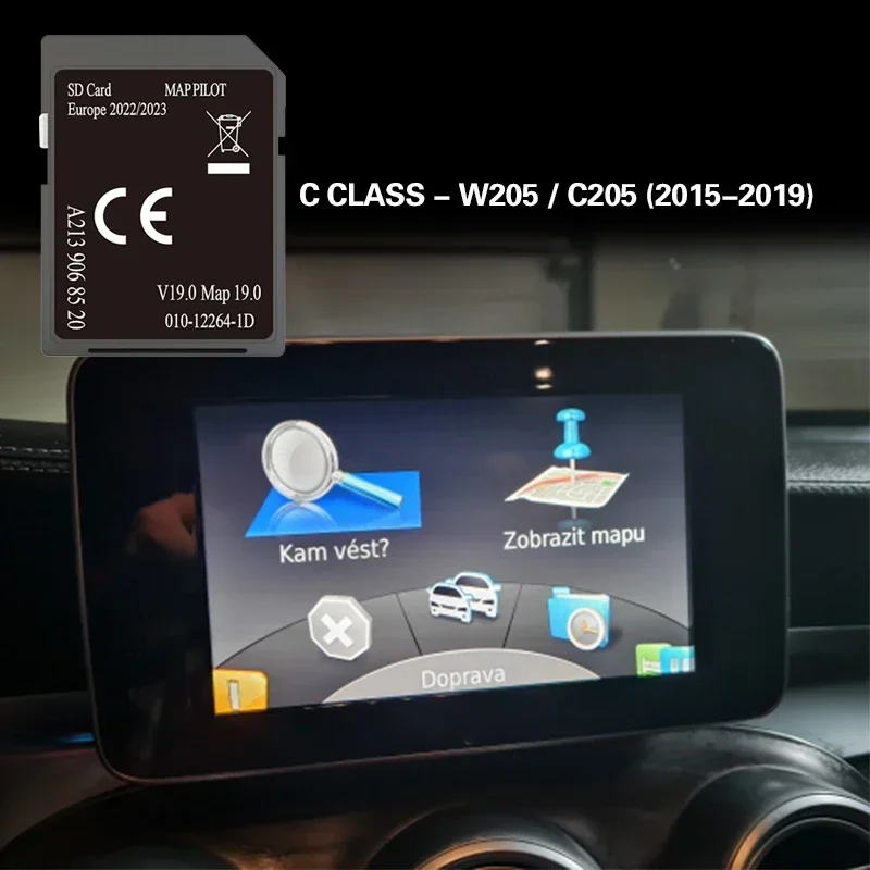 

A213 V19 для Mercedes C CLASS-W205/C205 2015-2019 навигационная SD-карта GPS 32 ГБ карта