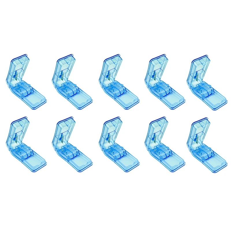 قاطع الدواء المحمول وصندوق التخزين ، قاطع الدواء 2 في 1 ، السفر