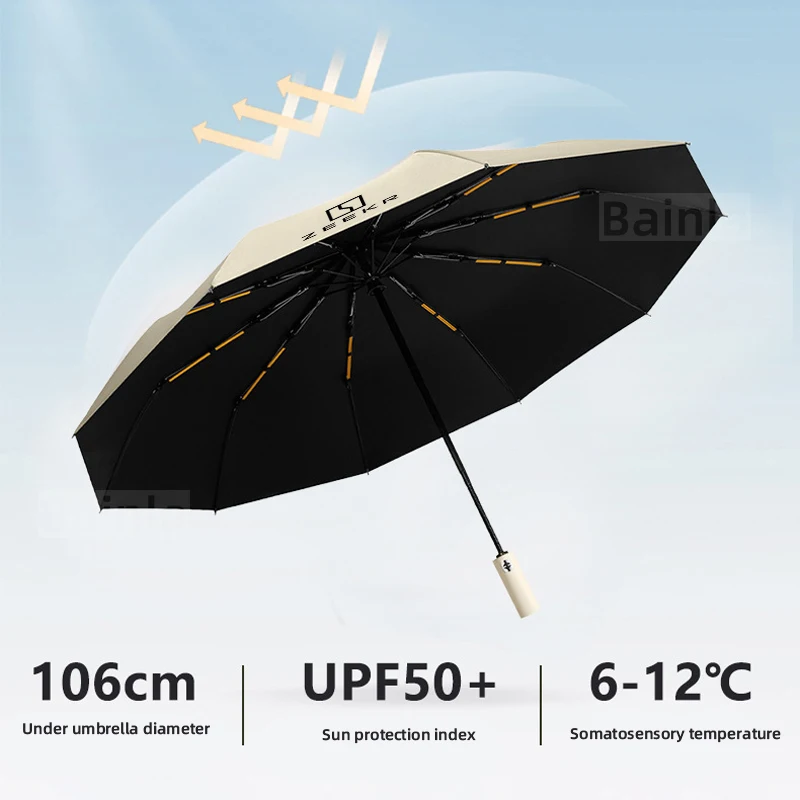 Customize Logo automatic folding car umbrella, Blocks UV rays, For ZEEKR 001 007 009 X 7X MIX 001 FR M-Vision car accessories