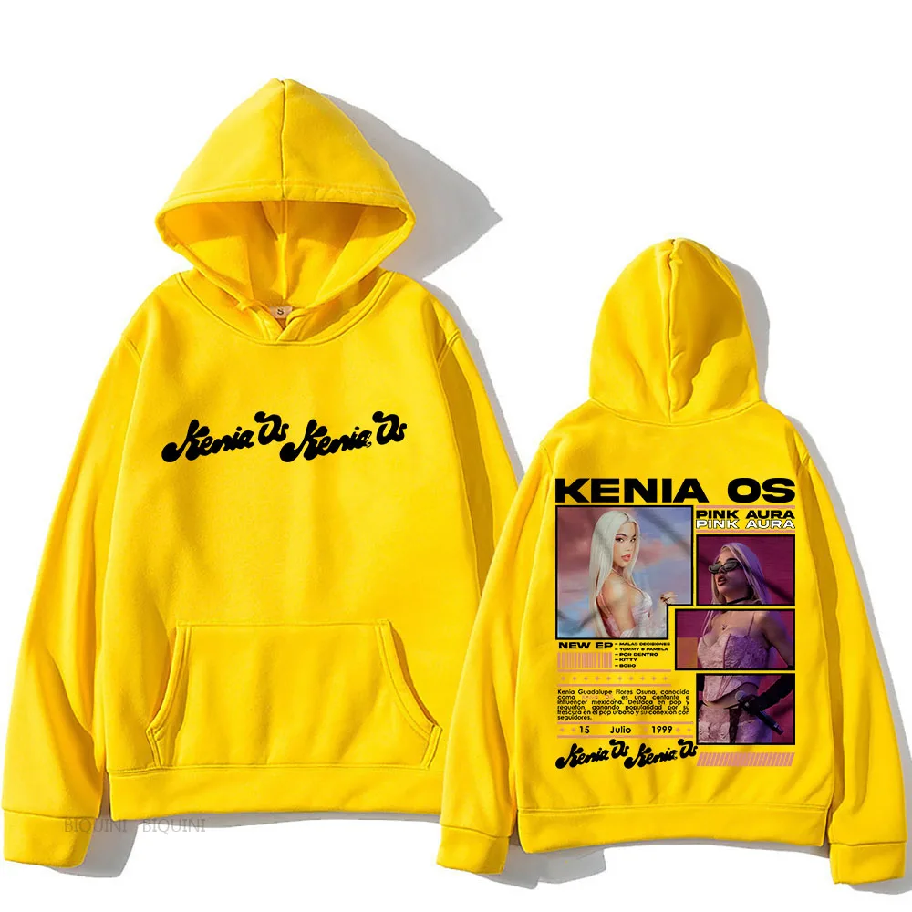 Kenia Os-Sweat-shirt à capuche avec poche pour femme, impression graphique, sourire confortable, vêtements hip hop, pulls vintage, mode