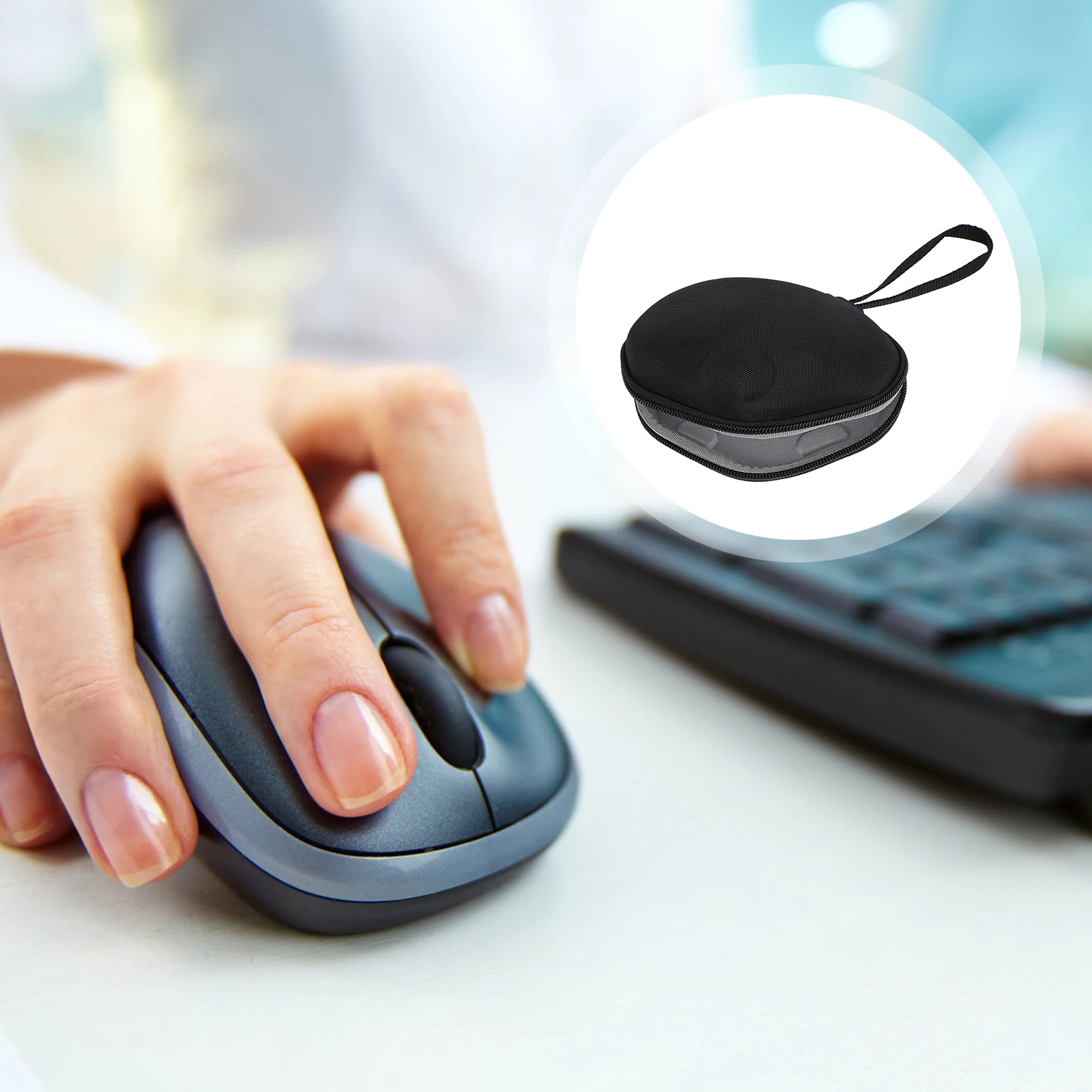 

Wireless Mouse Case EVA Holder Lightweight Portable Storage Bag Travel Gift Shockproof Container Compact Durable