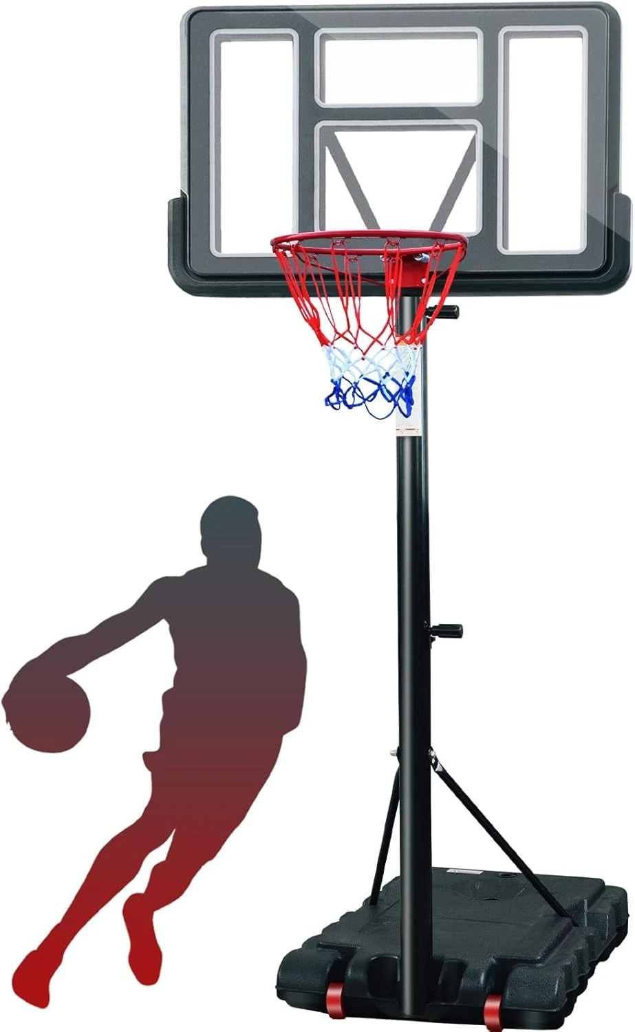 

Портативное баскетбольное кольцо, регулируемая система баскетбольных ворот 5,6-10 футов, 44-дюймовое уличное баскетбольное кольцо и ворота для детей, горячая распродажа