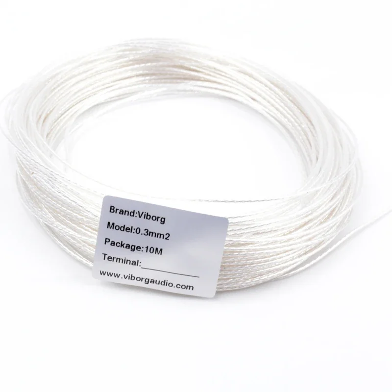 10 メートルハイファイオーディオ DIY OCC 銅銀メッキ 6N OCC 信号ケーブル 0.3 ミリメートル角線ヘッドフォンライン