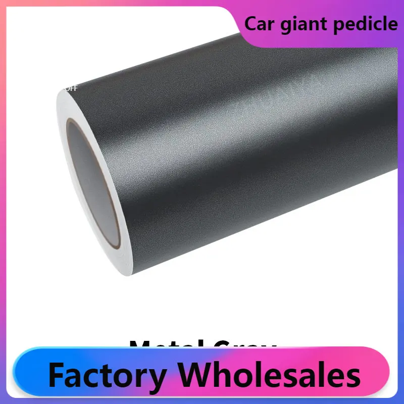 

Matte Gray Vinyl Wrap film wrapping film bright 152X18m roll quality Warranty covering film voiture