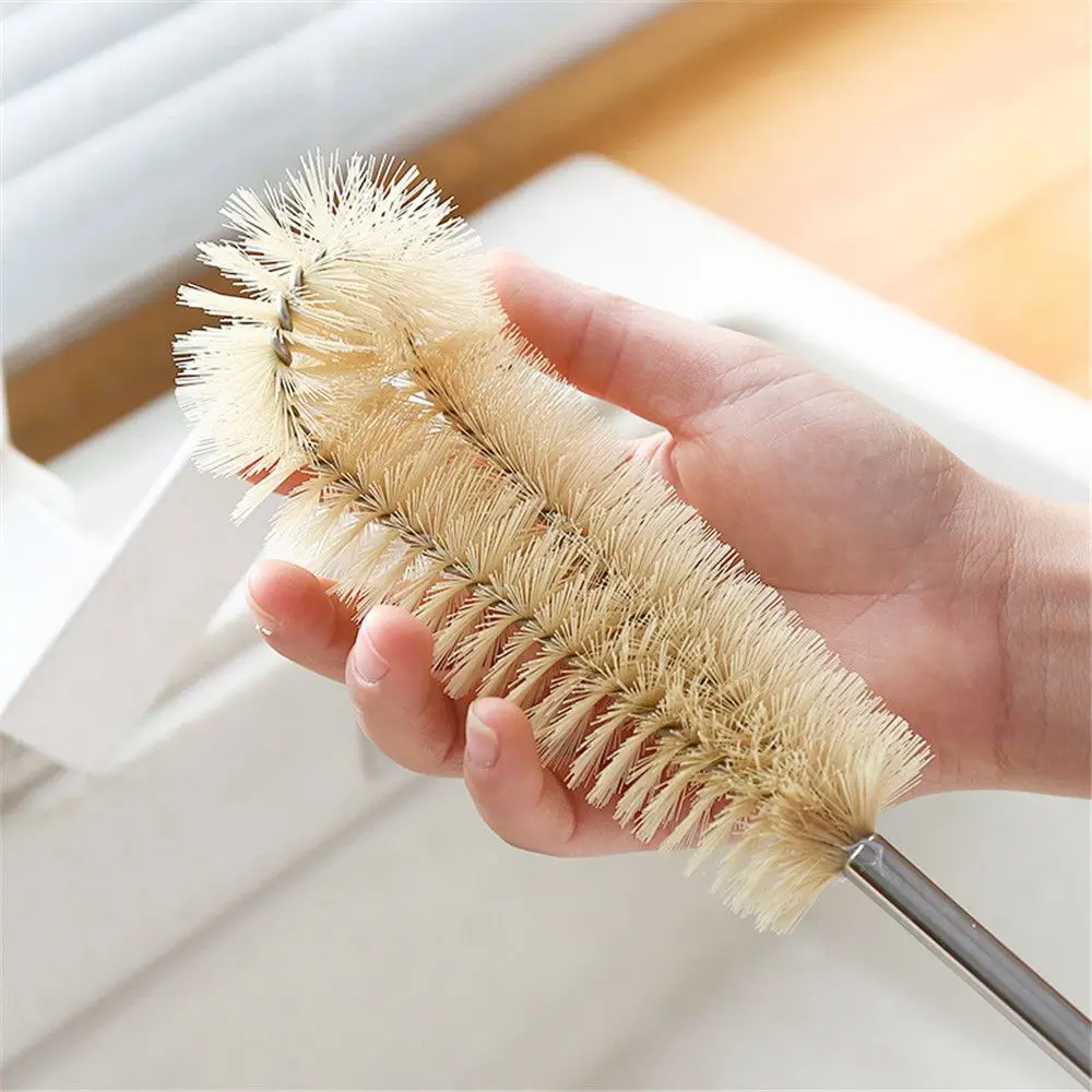Coffee Tea Reusable Wooden Handle Bottle Brush Washing Tools Glass Cleaner Kitchen Cleaning Brush