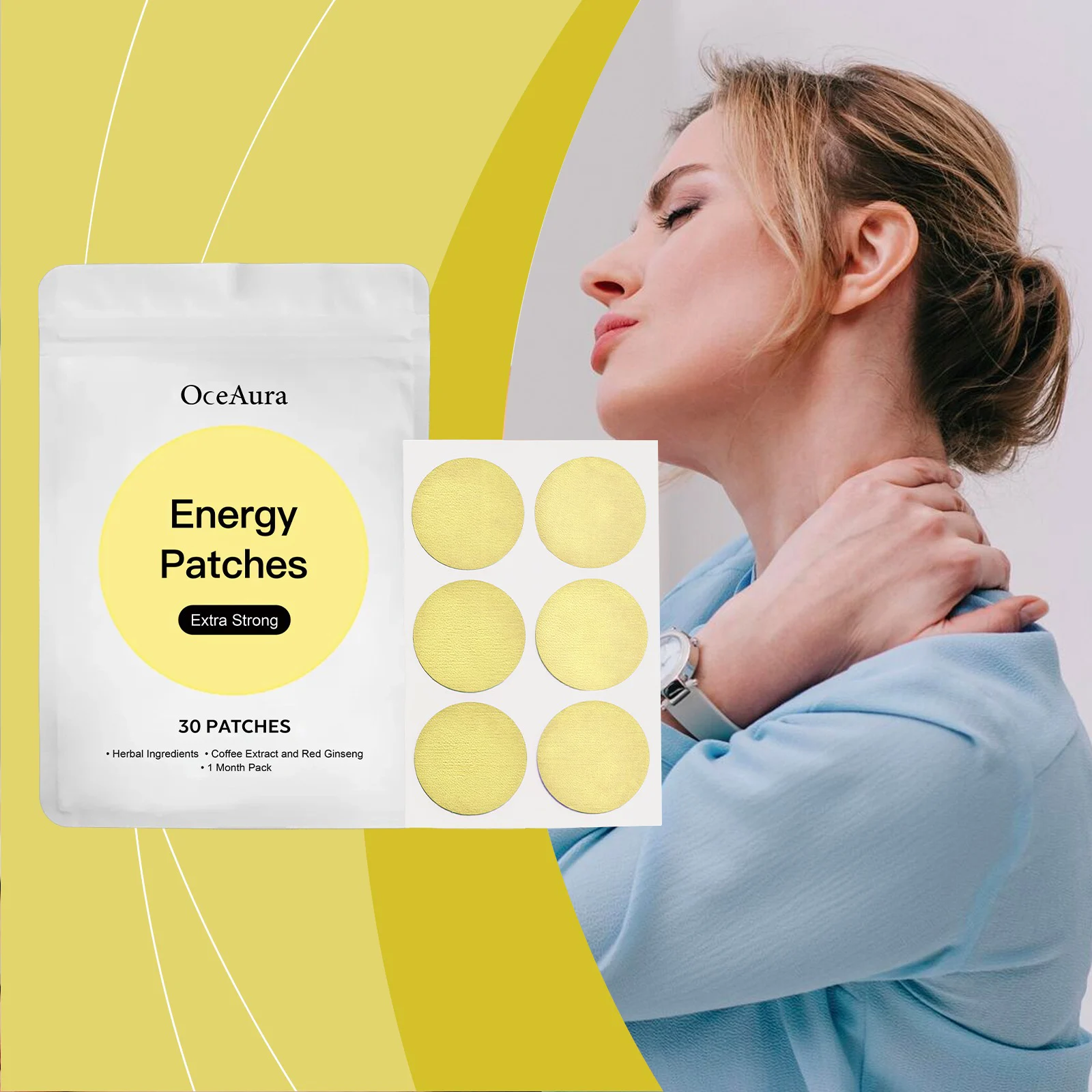 

Oceaura Body Care Patch Fat Burning Stickers Keep Relaxing Freshing Lasting Provide Energy Weight Loss Chinese Medical 30Patches