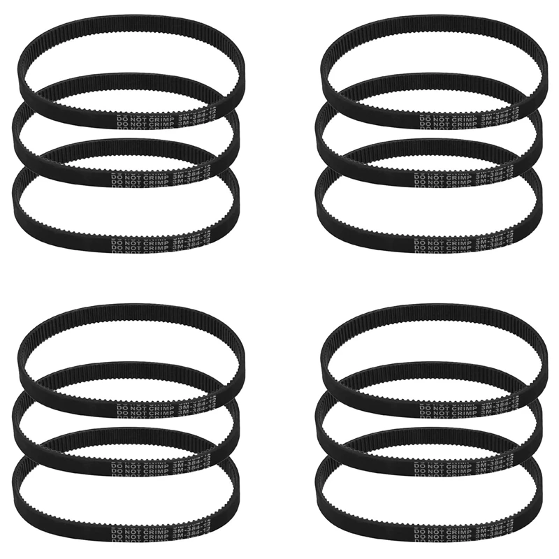 12Pcs 3M-384-12 Drive Belt For Electric Bike E-Bike Scooter Motorcycle