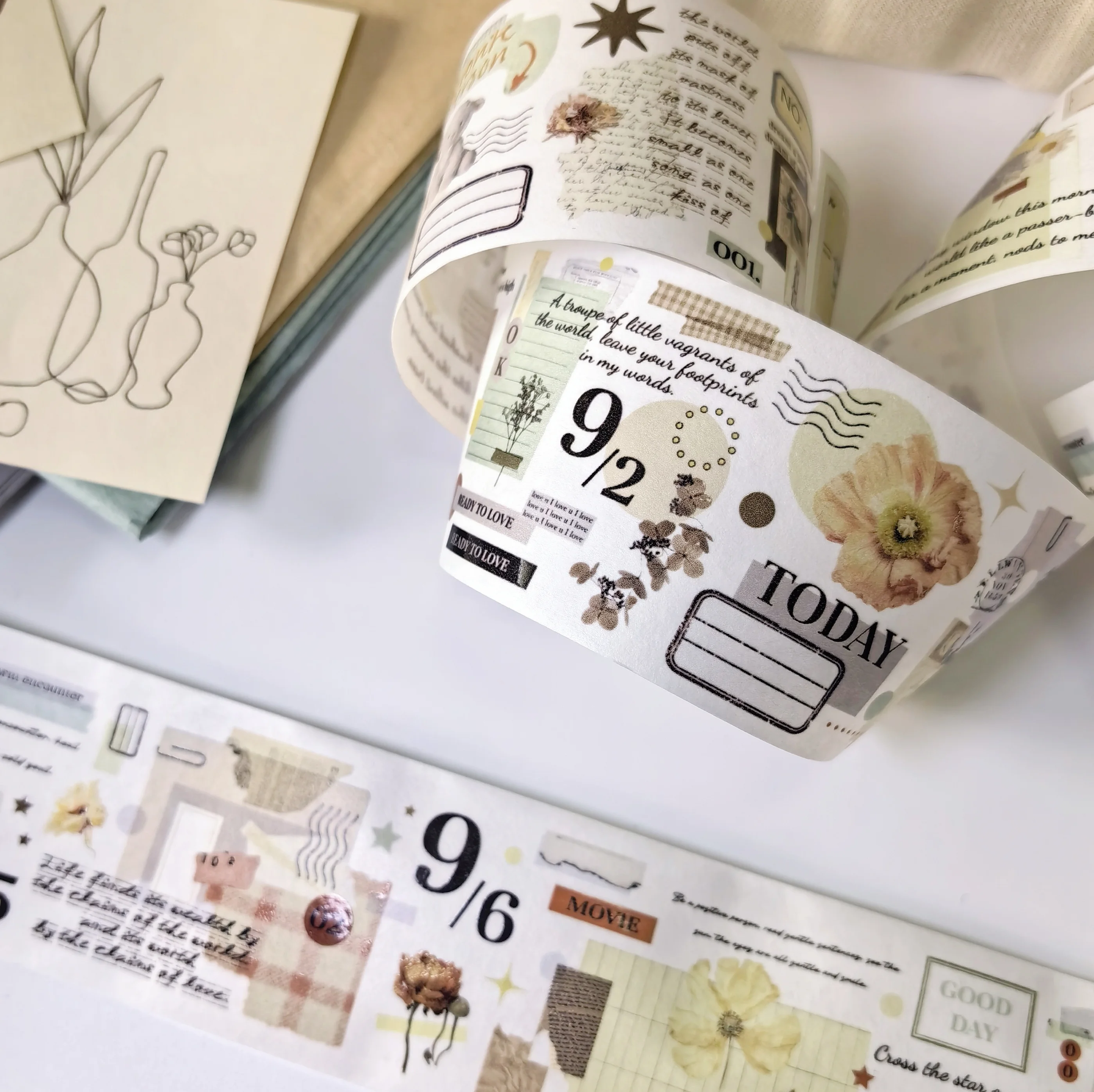 many pet washi tape Lacreme Cream Pie Washi Spring New Product, Collage Decorative Text Cute Handbook