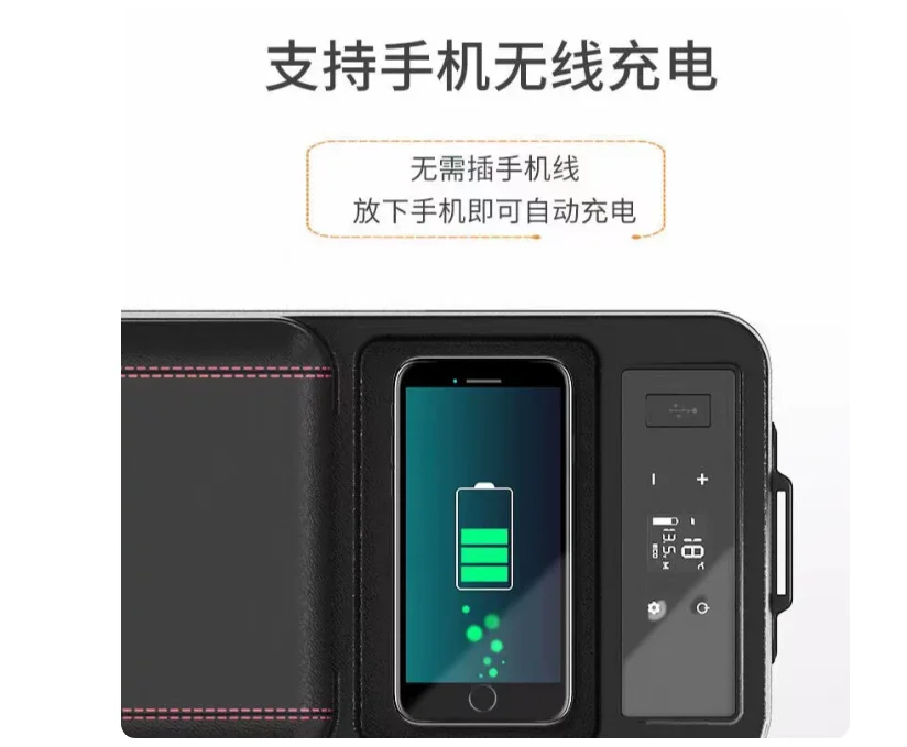 12V/24V Compressor Car Armrest Fridge – Mini Freezer with -4°F to 68°F Adjustable Temperature, Durable Plastic Construction