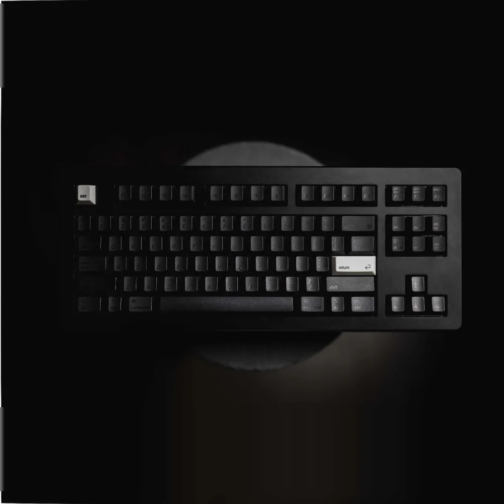 LeleLab Munich Black Keycap Set 133key ABS Custom Matte Frosted Black Keyboard Cap Cherry Profile KeyCap for Mechanical Keyboard