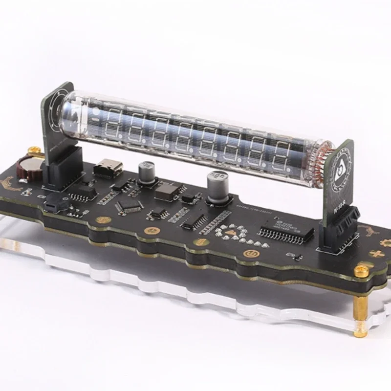 Cyberpunk fluorescent tube clock e-sports art creative technology sense table ornament
