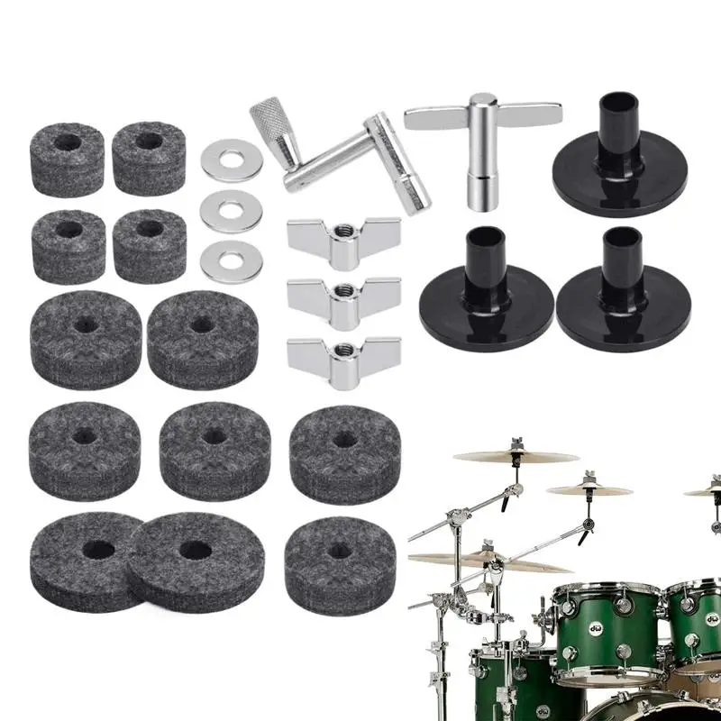 Drum Stand Sleeve Sturdy Non-Slip Felt Sleeve For Musical Instruments Improve Sound Quality Reduce Noise Drum Stands Pad For