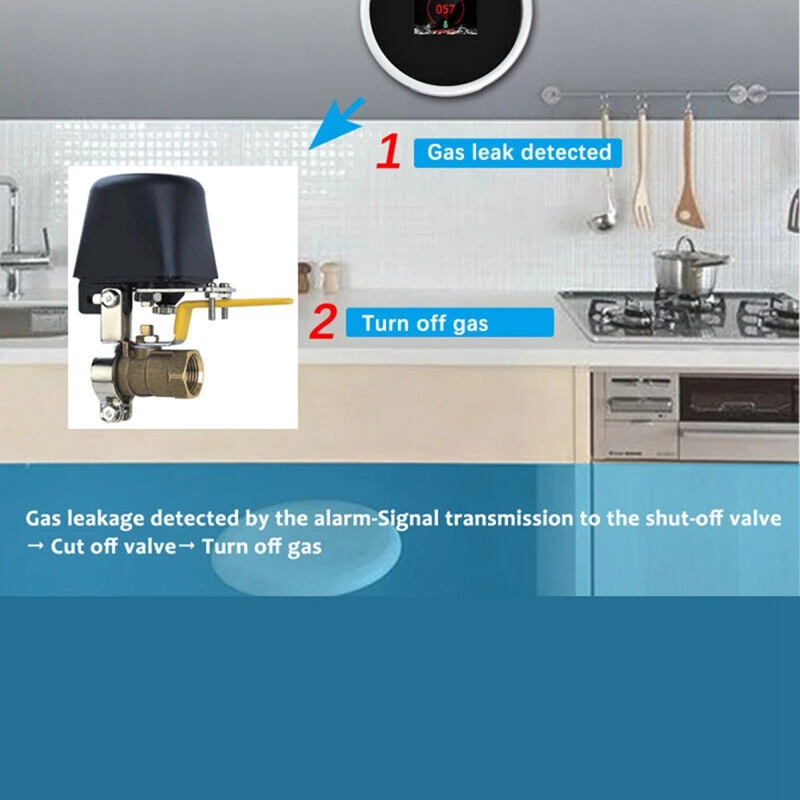 NEW Alarm Sensor Natural Gas Leak Detector LCD Tuya Smart Wifi Sensor Durable Easy Install Easy To Use