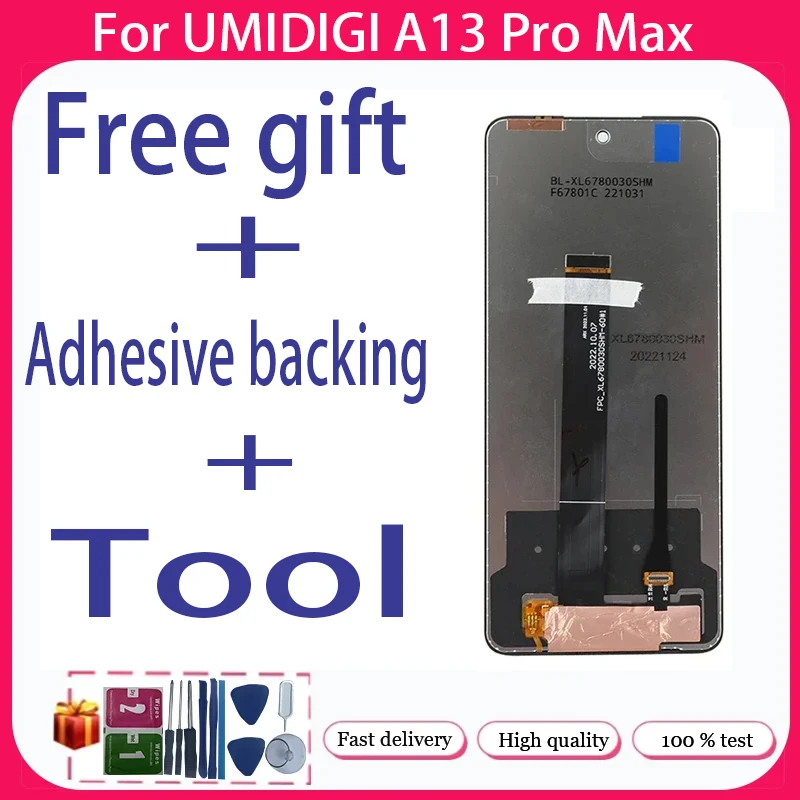 For UMIDIGI A13 Pro Max 5G + LCD Display + Touch Screen+Free adhesive backing+Tool