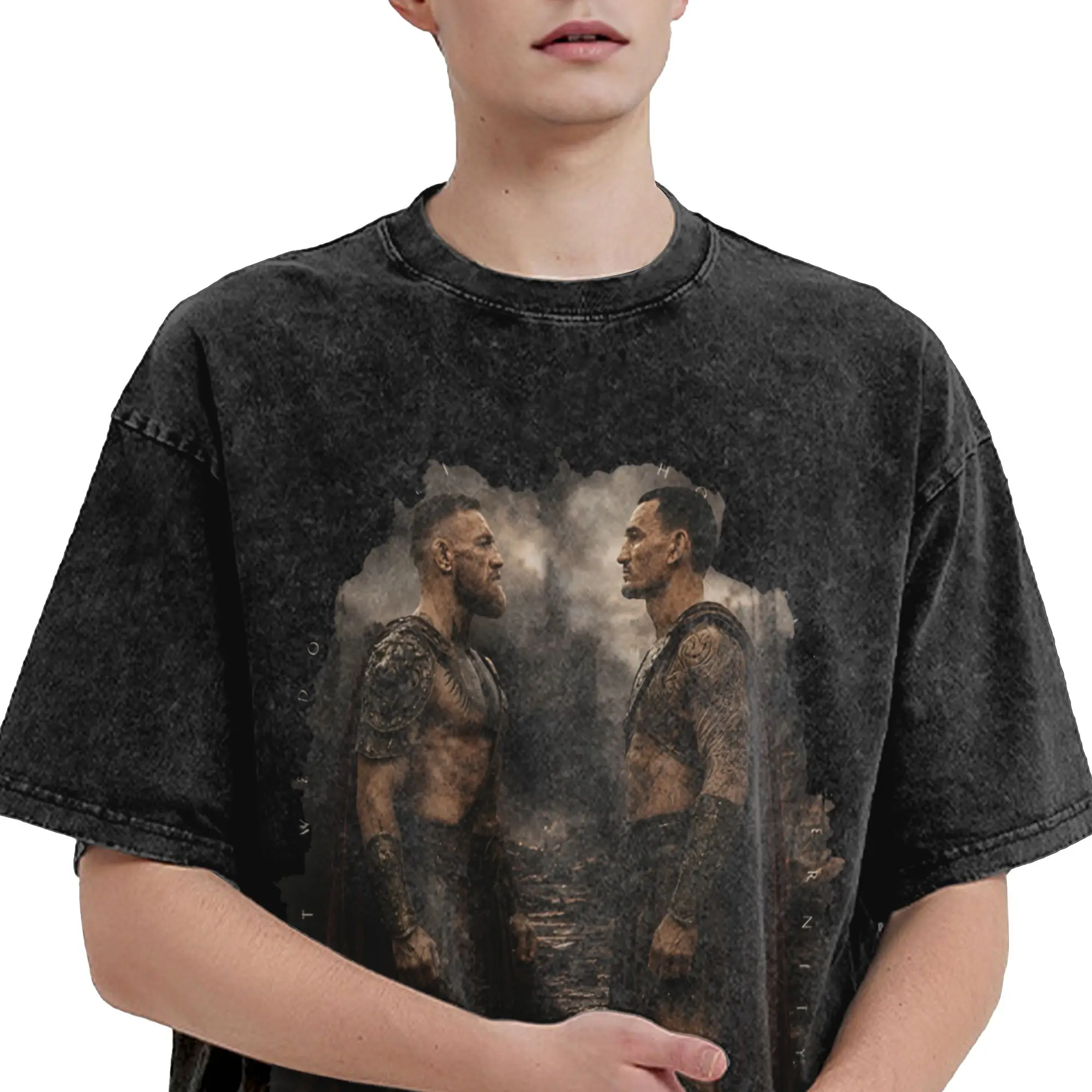 Maxs Holloways vs Conors McGregors Washed T Shirts Streetwear Hip Hop Cool T-Shirts  Tee Shirt for Men Women Short Sleeve