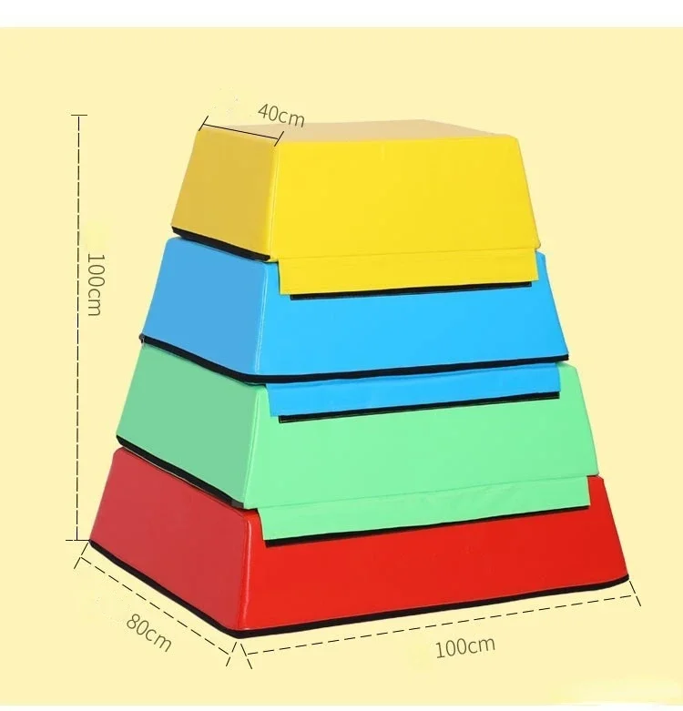 2026 Children Happy Gymnastics Four-section Software Pommel Horse Fitness Training Multi-function Vaulting Jump Box