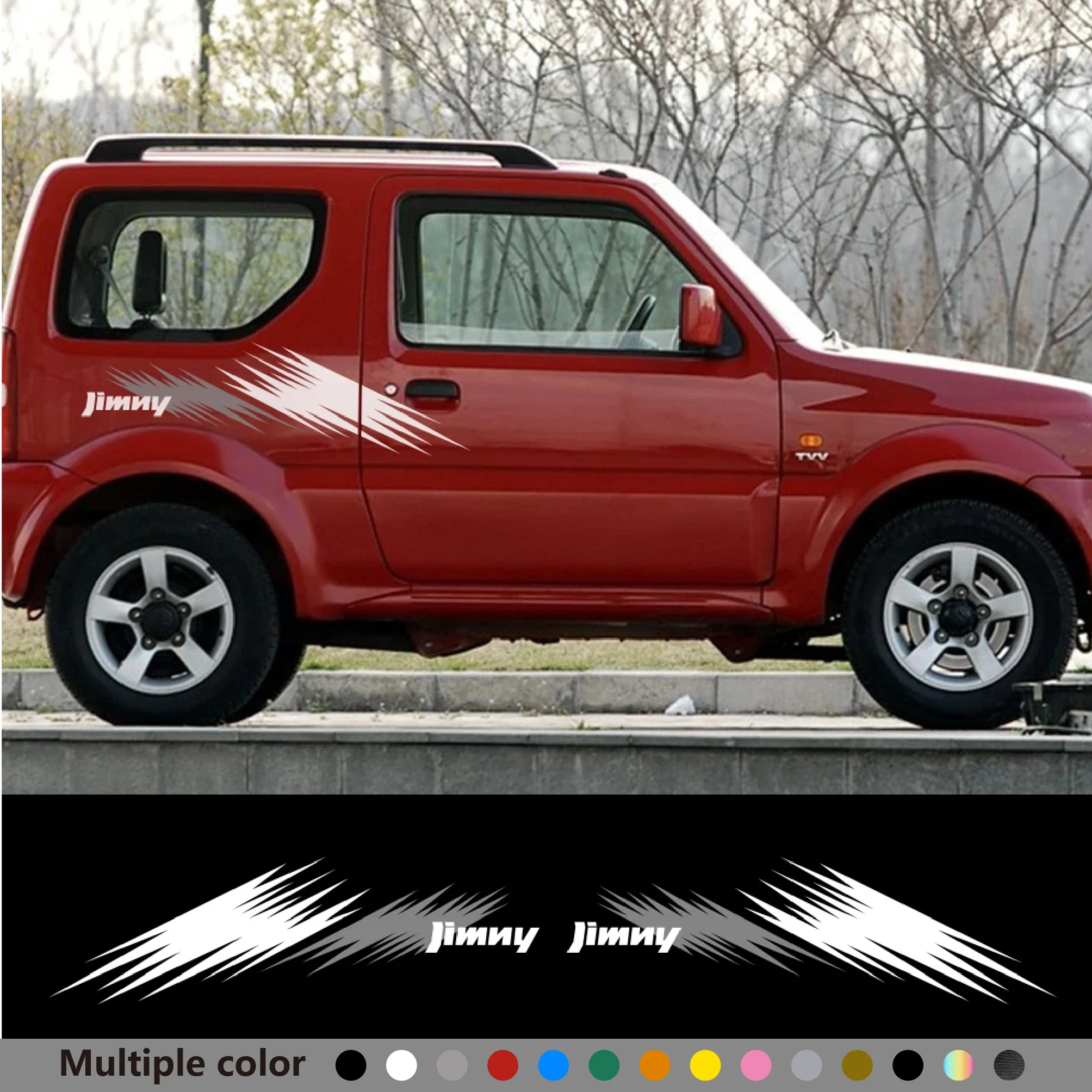 

2 шт., наклейки на дверь автомобиля для SUZUKI JIMNY JB74 внедорожник, автоаксессуары, графические полосы, Декор, виниловая пленка, наклейки