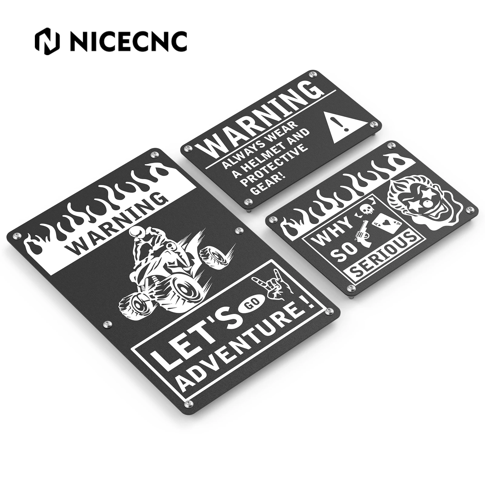 

NICECNC ATV Fender Warning Tags Decal For Honda TRX450R Kick Start 2006-2009 TRX450ER Electric Start 2006-2014 Quad Decals