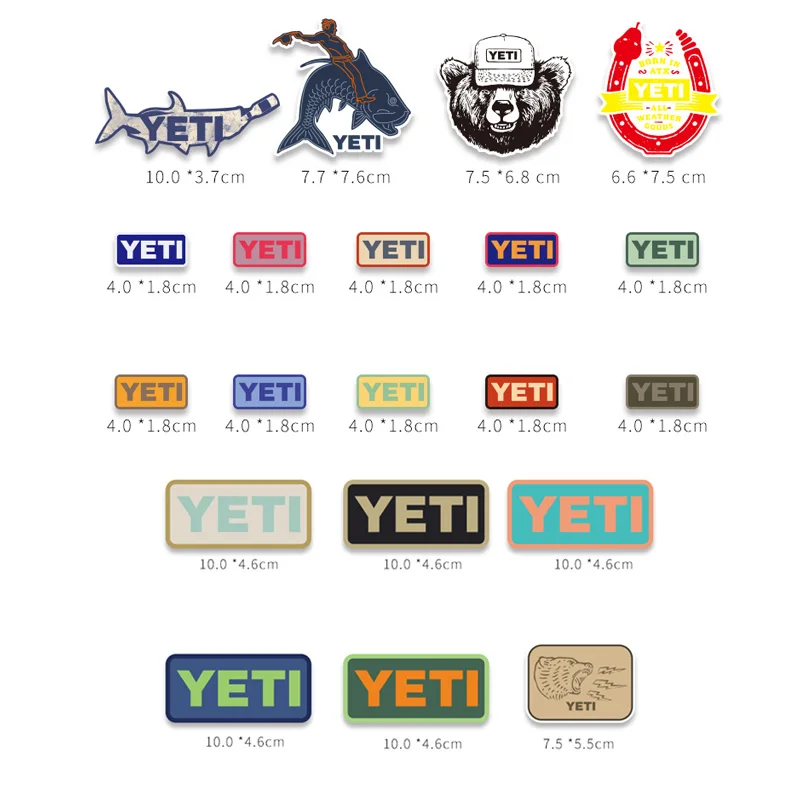 20 Pcs/Set Mobile Stickers Mix Size Camping Logo Stickers Set Waterproof PVC Outdoor Brand for Laptop Pitcher Luggage Journal