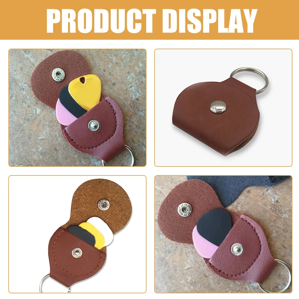 6 قطعة حامل اختيار الجيتار يستخدم قوي على المدى الطويل مقاوم للكسر مدمج خفيف الوزن لملحقات الموسيقيين أثناء التنقل #3