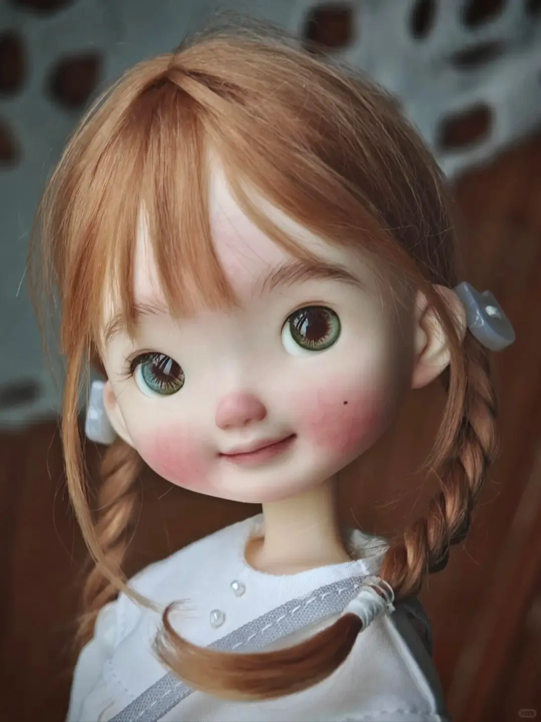 SD BJD New 1/6 smile Doll K3 Head High Quality Resin Beautiful Girl Makeup Toy Gift, only includes a headd