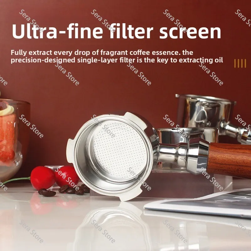 Bottomless Coffee Portafilter with Double Spout | Fits ECF01/TSK-1837B/1819A | Universal Espresso Machine Handle Accessory