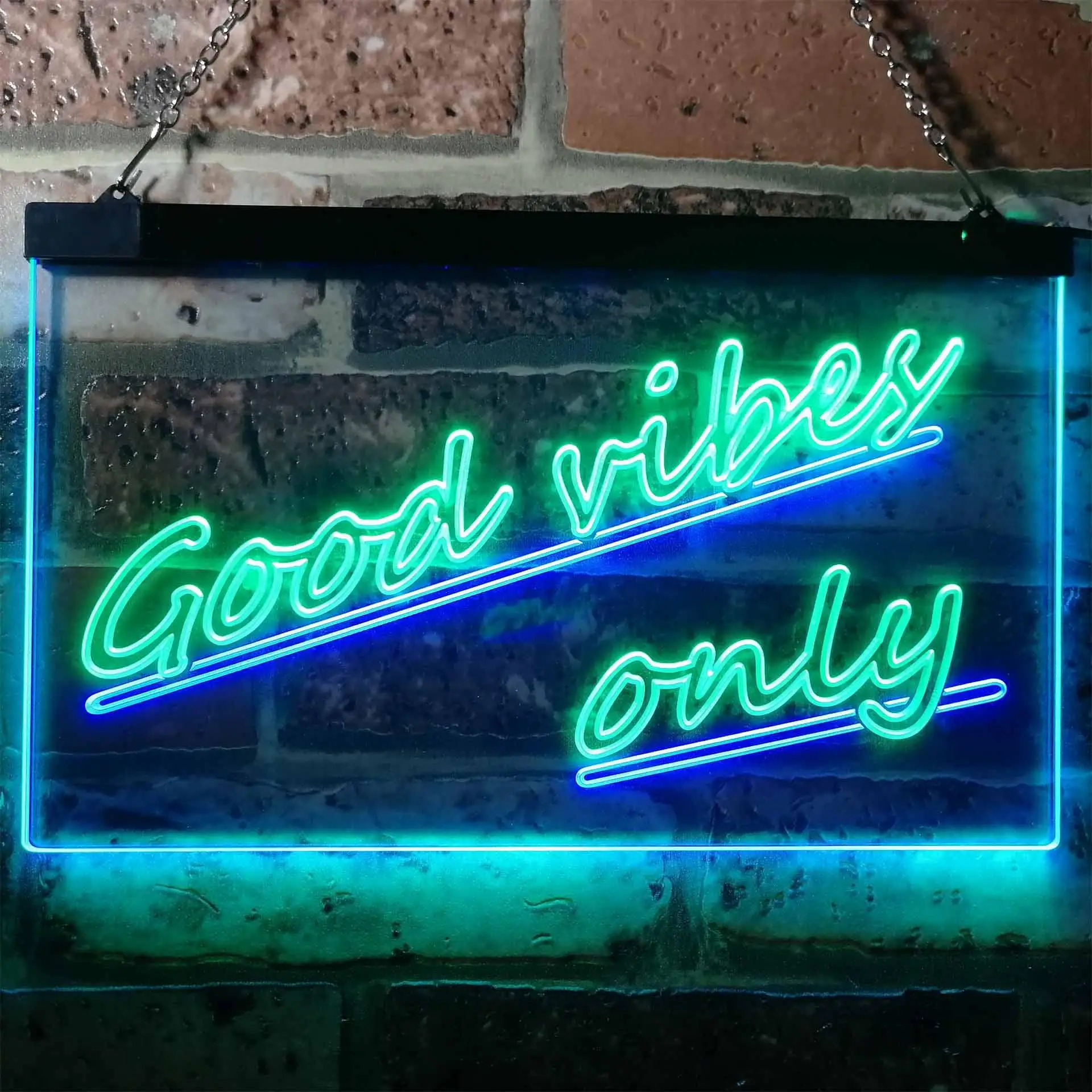 

Настенная табличка Good Vibes Only, ночник, двухцветная светодиодная неоновая вывеска st6-i1077