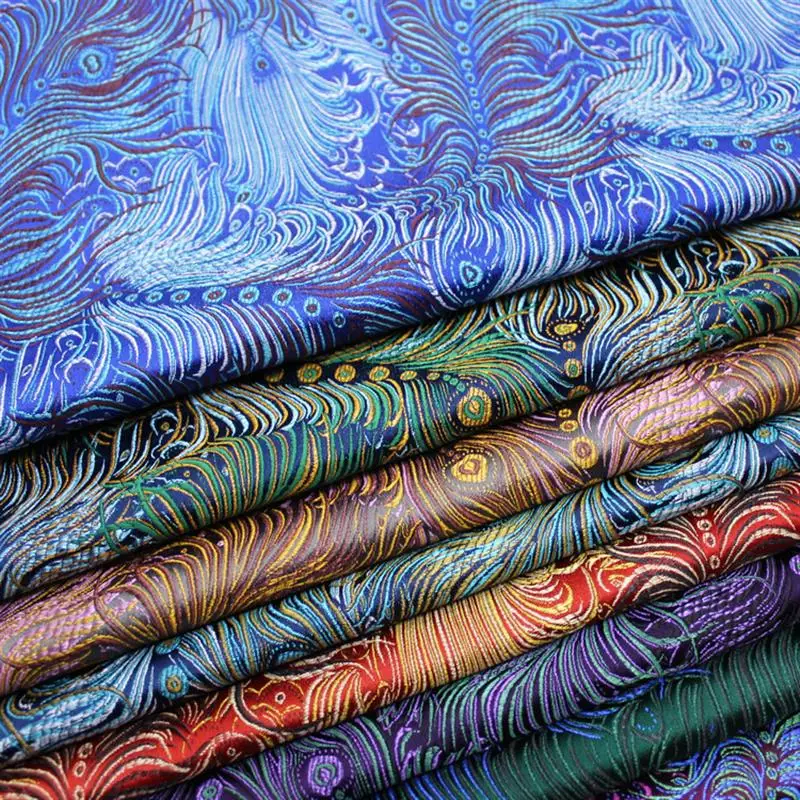Brocade Jacquard Silk Fabric – Vintage Satin Material for Cheongsam, Doll Dress, Mongolian Robes & DIY Decorations