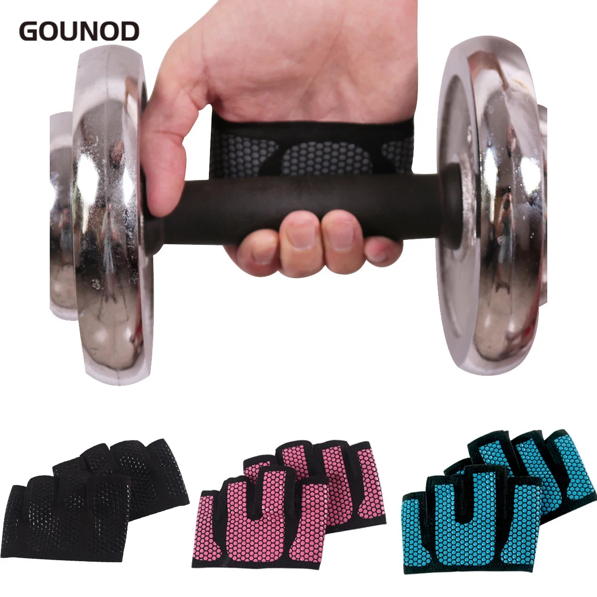 Gym Fitness Half Finger Gloves Men Women Anti-Slip Silicone Workout Glove Pull Up Power Weight Lifting Grips Hand Plam Protector