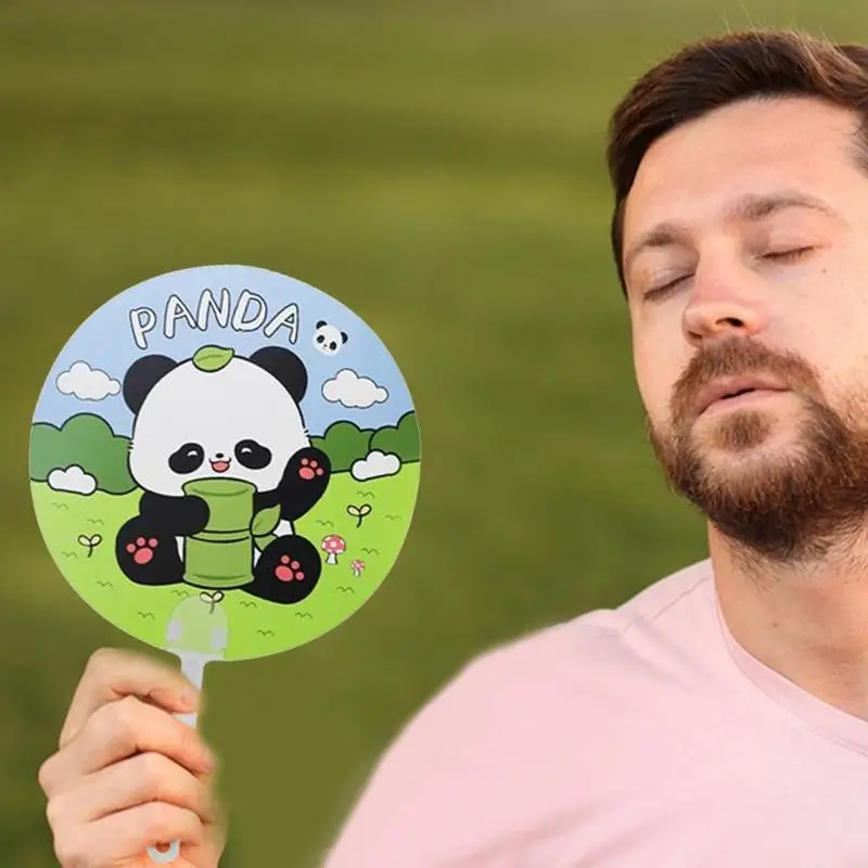 Panda Fan Handheld Animal Pattern Hand Fan Creative Animal Patterns Small Hand Fan For Outdoor Games Beach