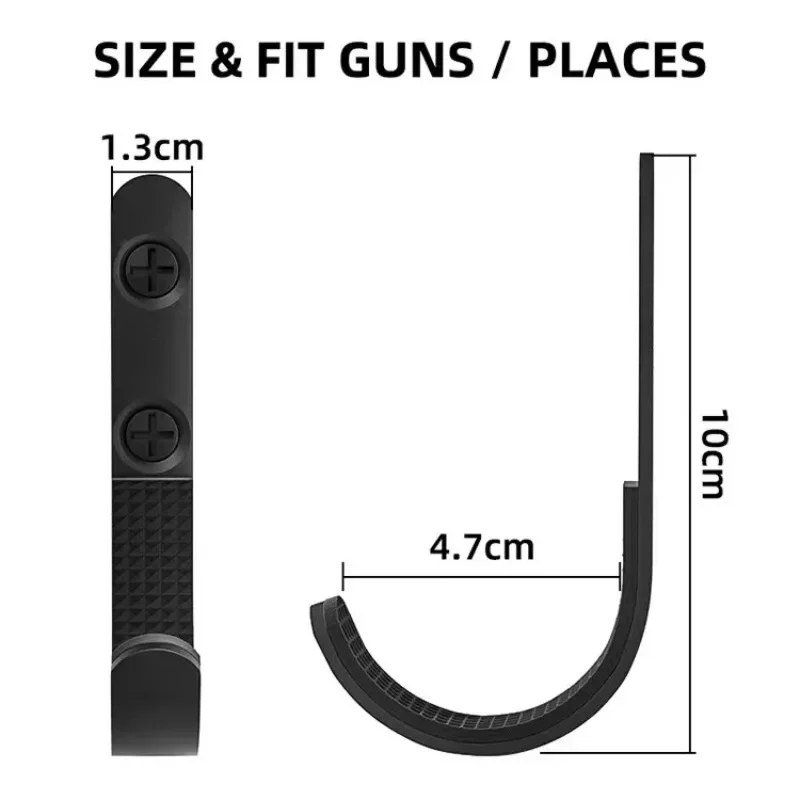 Gun Rack Storage Wall Mount Rifles Shotgun Hooks Horizontal Metal Hangers Storing Shotguns Rifles Archery Bow Heavy Duty Steel