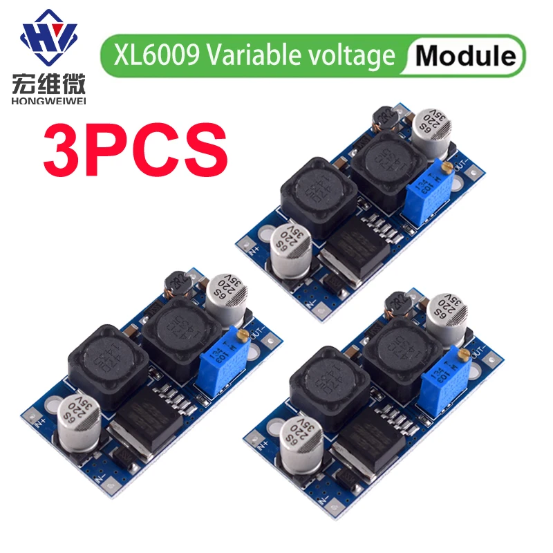 1-3PCS Boost Buck DC-DC adjustable step up down Converter XL6009 Module Solar Voltage
