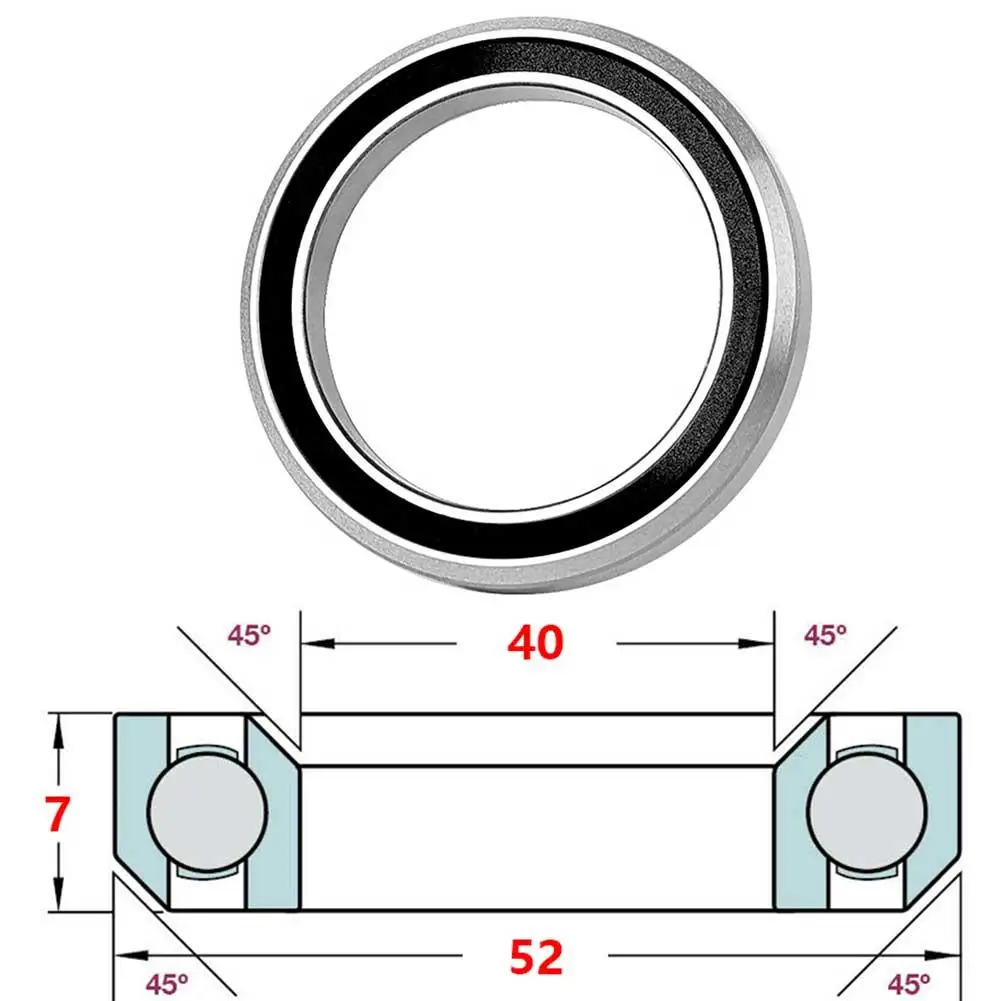 MTB Bike Headset Bearing ACB4052 MH-P16 40x52x7mm 45x45 Angle Headset Bearings Repair Parts Bicycle Accessories