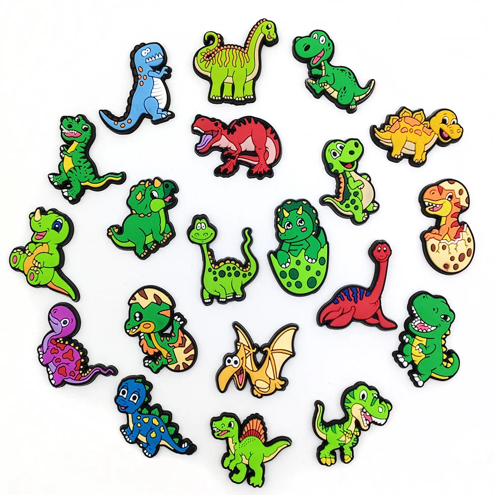 

20Pcs Cute Dinosaur Series Shoe Charms For Sandals, PVC Shoe DIY Decorations Charms Accessories Great Christmas Gift