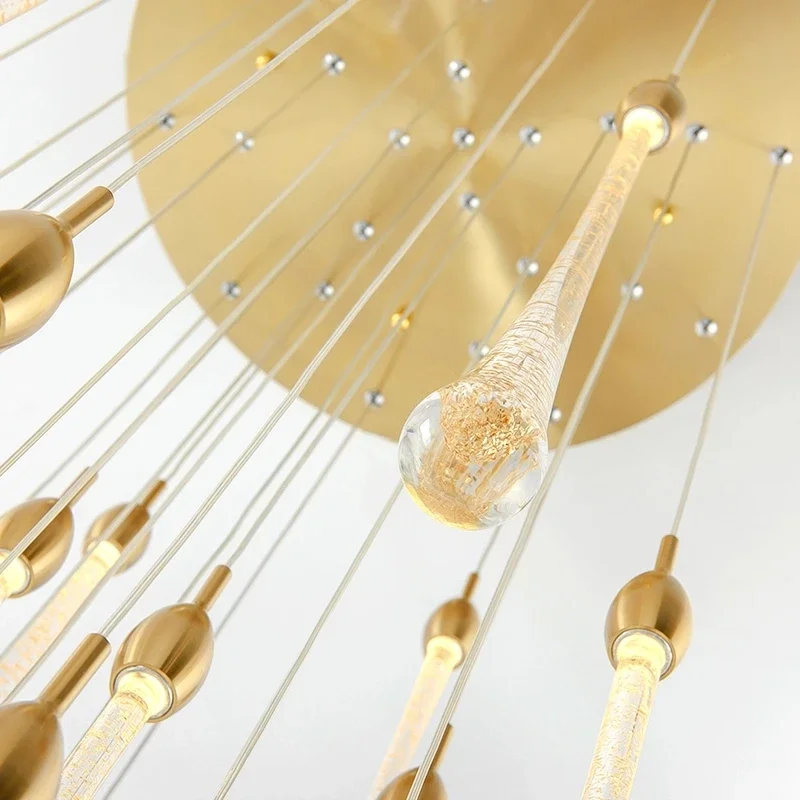 Modern Creative Personality Pendant Light Luxury Water DropShaped Chandelier for Dining Room Large Bedroom Indoor Decor Lampara image 6