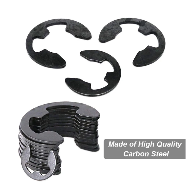 120/600/box snap ring fixing ring stainless/black steel 304 stainless steel combination E-type circlip kit snap ring set