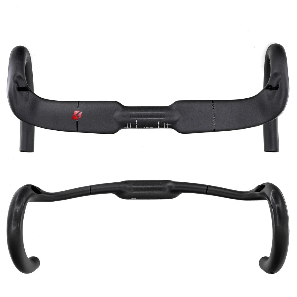 

Kocevlo Carbon Fiber Bicycle Handlebar 31.8MM Reduce Resistance Bend Handlebar Strengthen Road Bike Handlebar 380/400/420/440mm