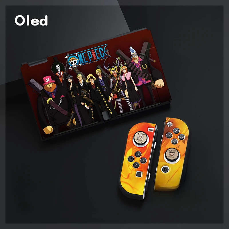 One Piece Cartoon Protective Case for Switch OLED Anime Control Joy-Con Chopper Luffy Zoro Matte TPU Split Non-Slip Soft Shell - view 5