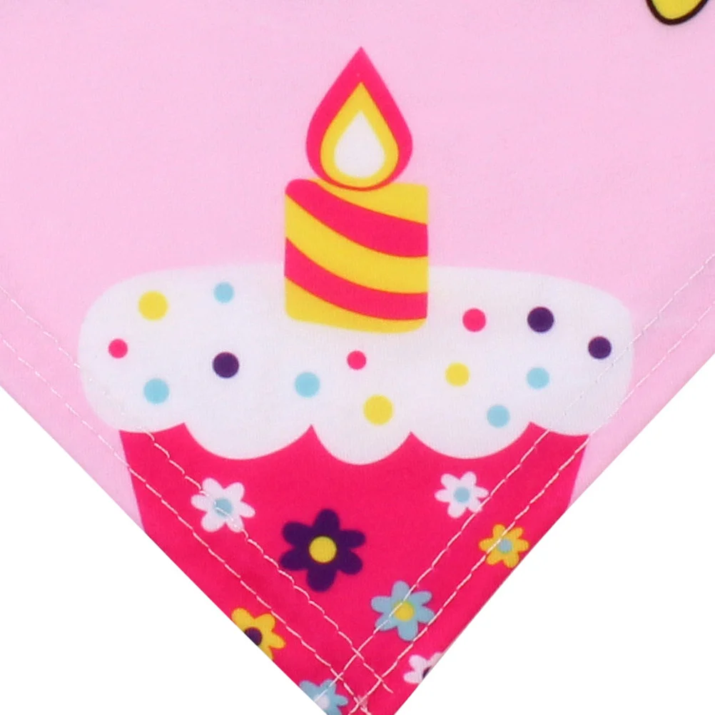 

1Set Pet Birthday Party Hat Collar Pink Adjustable Dog Bib Saliva Towel One Size Pet Supplies Decoration Dog Collar Bib