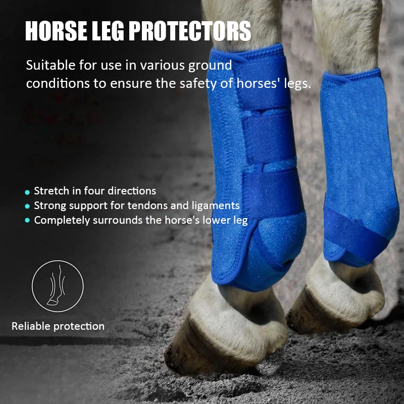 Horse Leg Boots Leg Protectors Perfect Contoured Fit Leg Guards Horse Fly Boots Legs Wraps Protector Equestrian Racing Equipment