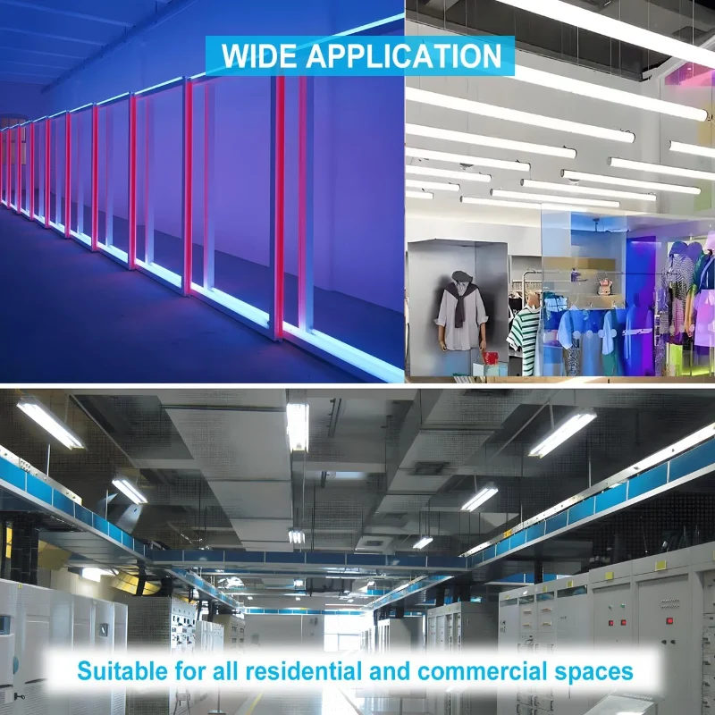 20er-Pack 4FT LED T8 Typ A+B-Röhrenlichter, 24 W, 5000 K, einzelnes oder doppeltes Ende, Stecker-and-Play- oder Vorschaltgerät-Bypass, 4 Fuß T10 T12