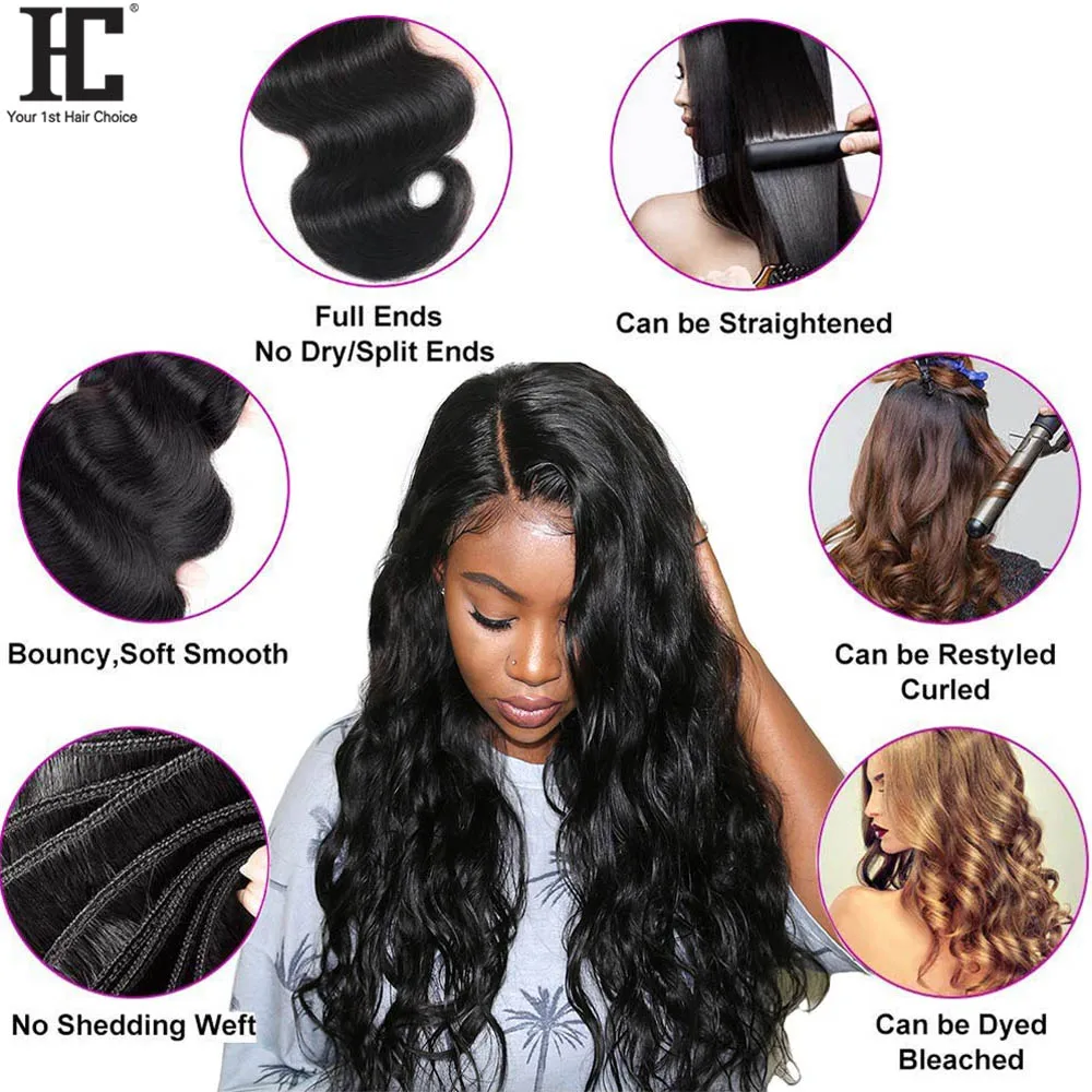 40 Inch Body Wave Bundles 12A Unprocessed Brazilian Human Hair Weave 3 4 Bundles Deal Natural Color 100% Human Hair Extensions