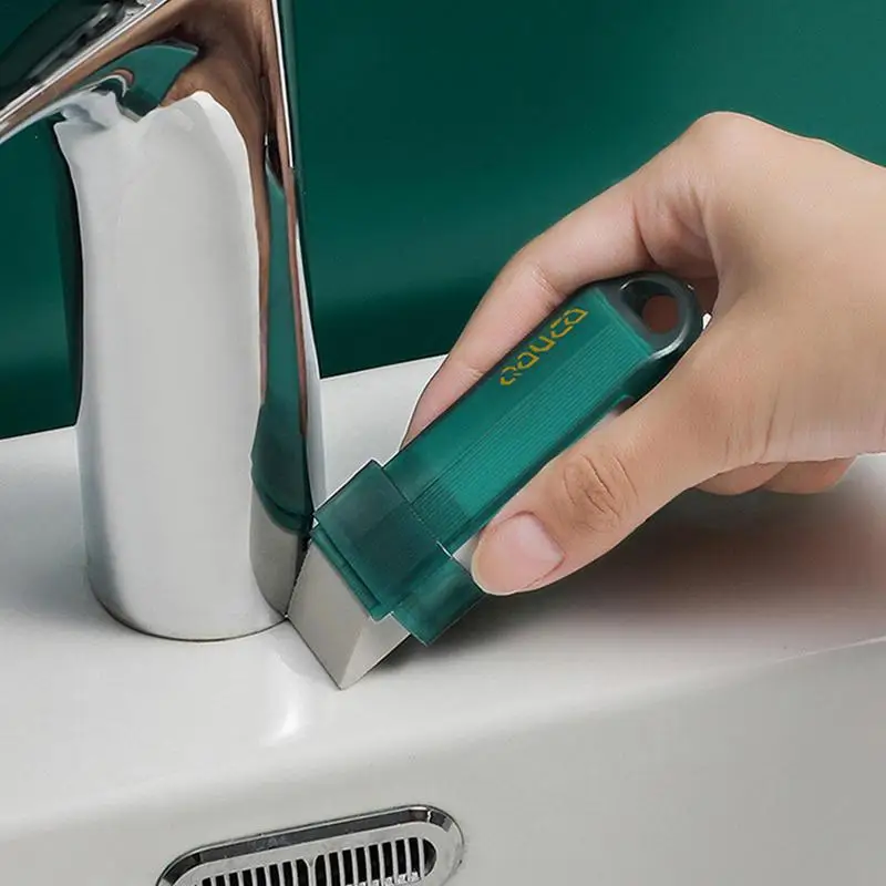 Gomma da cancellare riutilizzabile in acciaio inossidabile rubinetto da cucina Limescale gomma da cancellare per la rimozione della ruggine del vetro del bagno gomma per la pulizia dello smacchiatore