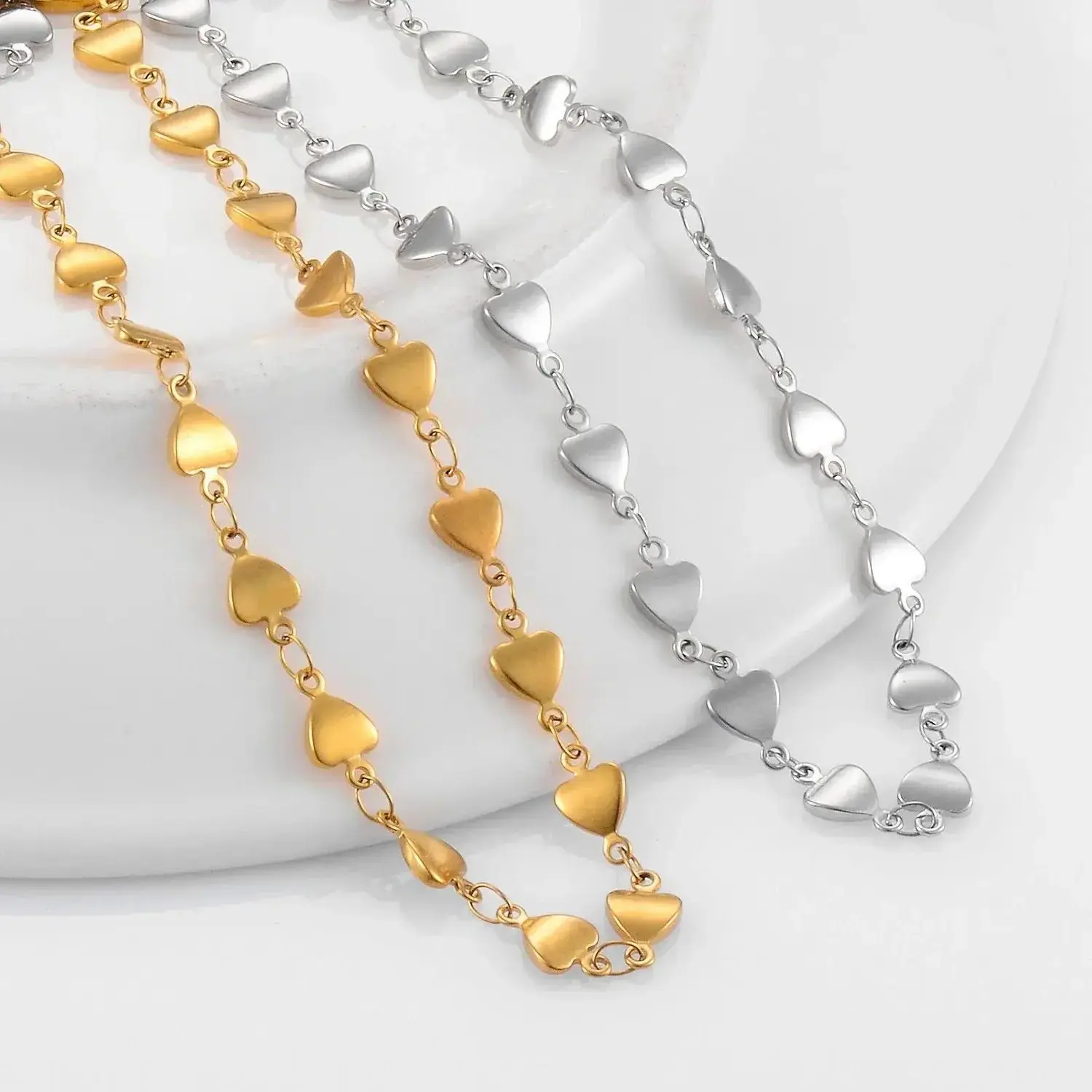 6mm breite Herzanhänger-Halskette aus Edelstahl, wasserdicht, Damenkette, Schmuckgeschenk, Party-Accessoires für Mädchen – Detail 3