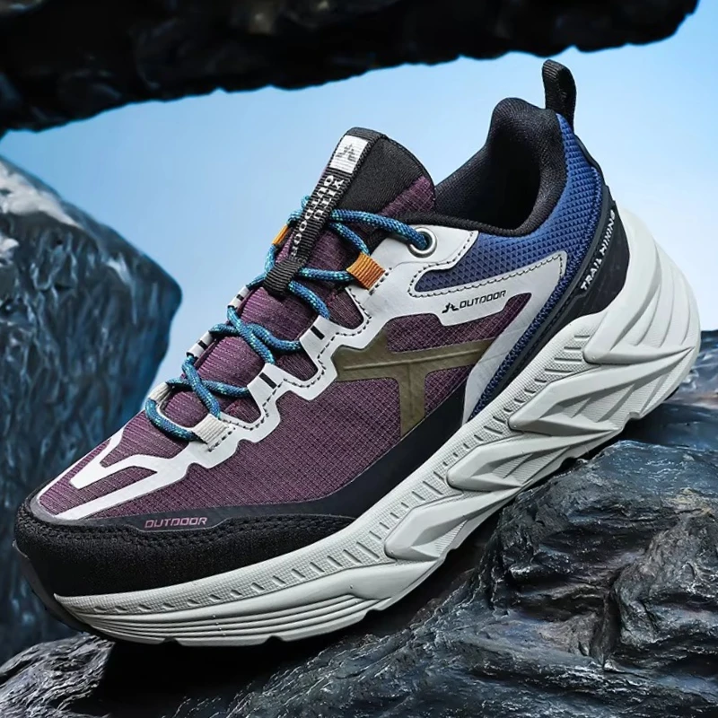 Men's Summer Breathable Non-slip Athletic Shoes, Cushioning Casual Footwear for Running, Travel, Outdoor Hiking and Mountaineeri