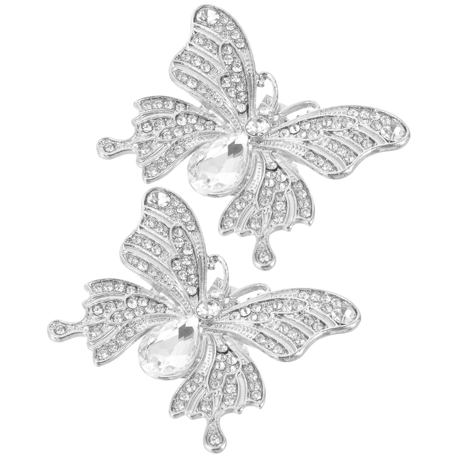 

Rhinestone Butterfly Clips Silver Wedding Wedding Shoes Butterfly Buckle Decor Bridal Buckle Accessories Shoe Embellishments