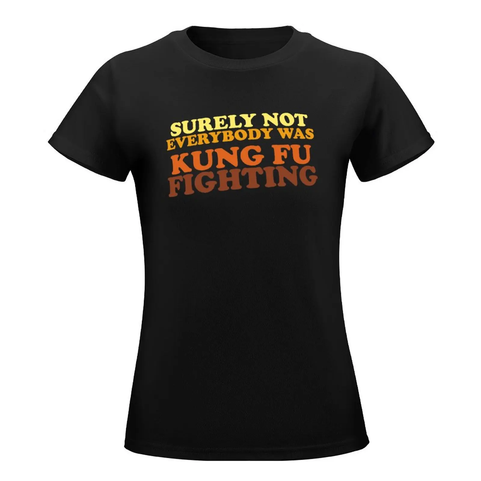 Surely Not Everybody Was Kung Fu Fighting T-Shirt plus size tops korean fashion heavyweights korean Women's clothes